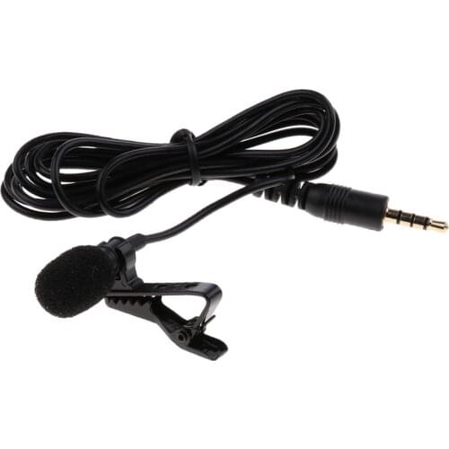 3.5mm Clip on Mini Lapel Lavalier Microphone for iPhone Computer
