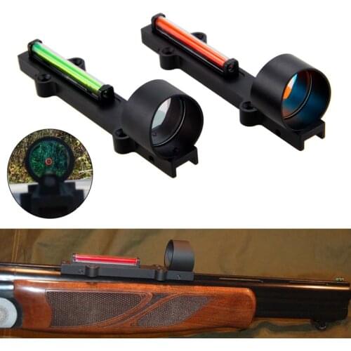 Red Green Fiber Tactical 1X28 Green Dot Crib Rail Fiber Sight Scope Reflex Holographic Sight Fit Rib Rail Hunting Shooting Caza