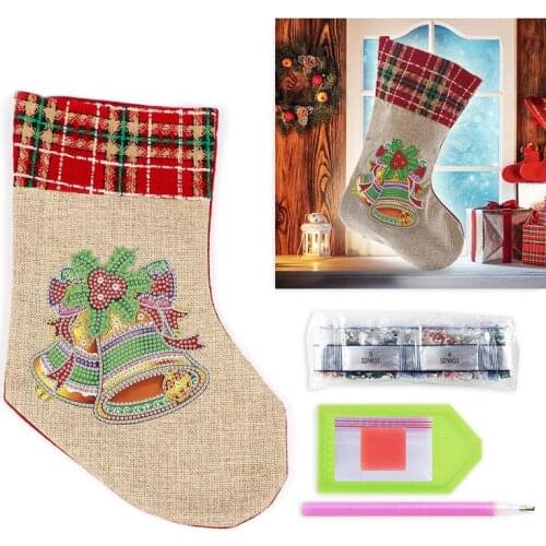 DIY Christmas Stocking Diamond Painting Material Package Set Handmade Craft Making Accessories
