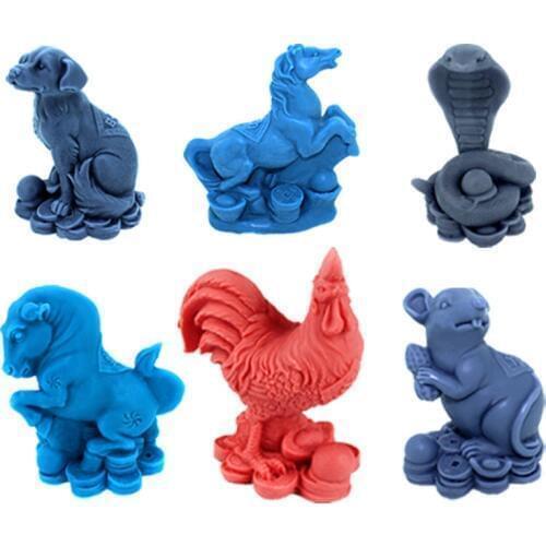 12 Zodiac Silicone Soap Mold Craft Resin Salt Carving Mould