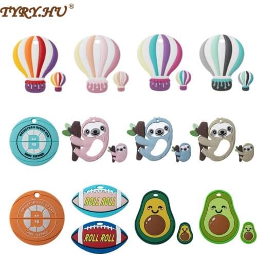 Silicone Teether Rodent Cartoon Animals Food Grade Silicone Pandents DIY Teething Toys For Teeth Tiny Rod Baby Teethers Gift