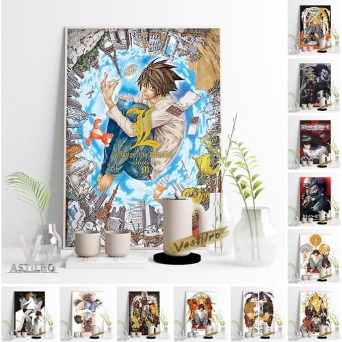 Japanese Suspense Manga Death Note Poster Classic Anime Wall Art Prints Otaku Fans Collection Gift Picture Bedroom Home Decor