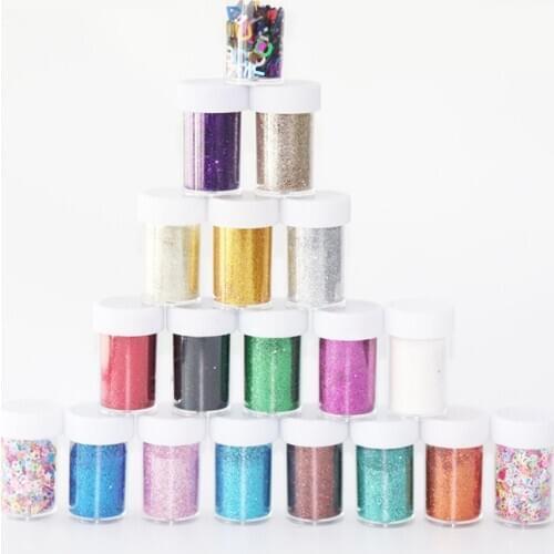 1 Bottle Fine Holographic Glitter Powder Shining Sugar Nail Glitter Set Sequins Dust Powder Nail Art Decorations