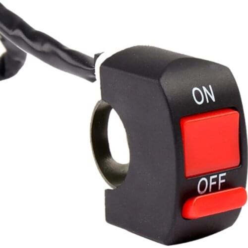 1 Piece Motorcycle Switches Bullet Connector Handlebar Switches ON/OFF Button Connector Push Button Switch Motorbike Accessories