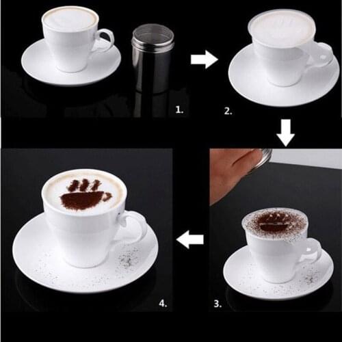 16Pcs Creative Plastic Garland Mold Fancy Printing Model Coffee Foam Spray Template Decor Art Tool CLH@8