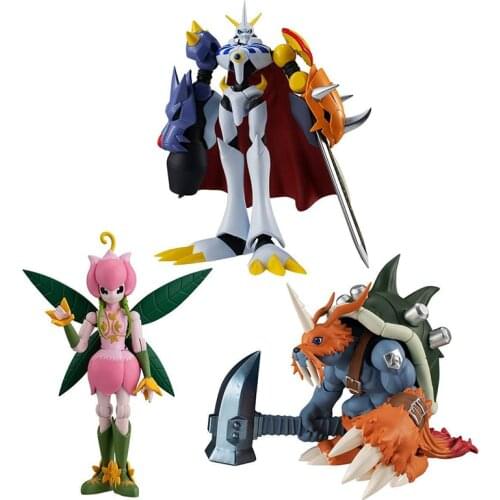 Bandai Digimon Adventure Shodo Zudomon Omegamon Lilimon Gashapon Action PVC Anime Figura Model Collection Kid Toys