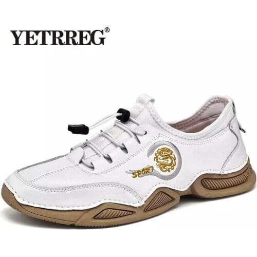 Brand Mens Casual Shoes High Quality Leather Loafers Breathable Mens Moccasins Outdoor Mens Driving Shoes Mens Shoes 38-46