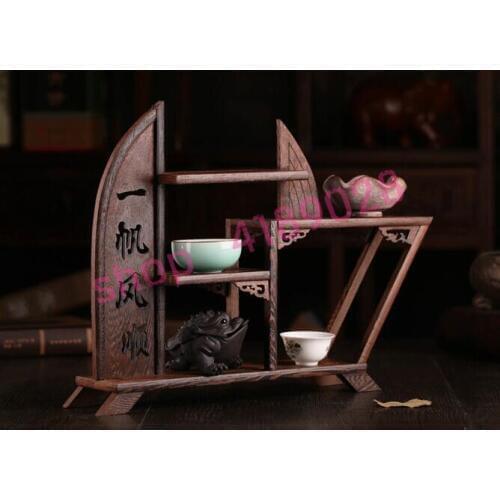 Solid wood chicken wing wood, Everything is going smoothly, curio shelves, ornament pendulum rack