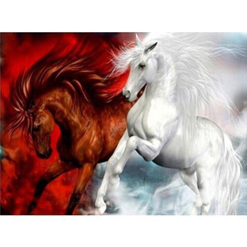 DIY Needlework Decor Square&Round Creative Diamond Embroidery Running Horse 5D Diamond Painting Cross Stitch Diamond Mosaic