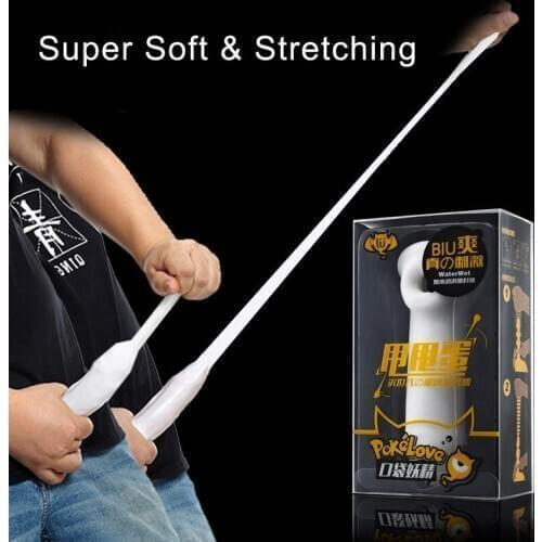 Super Silicone Vagina Masturbator for Male Long Slide Elastic Penis Sleeve Soft Skin Feel Pussy Penis Massager for Men Sex Toy