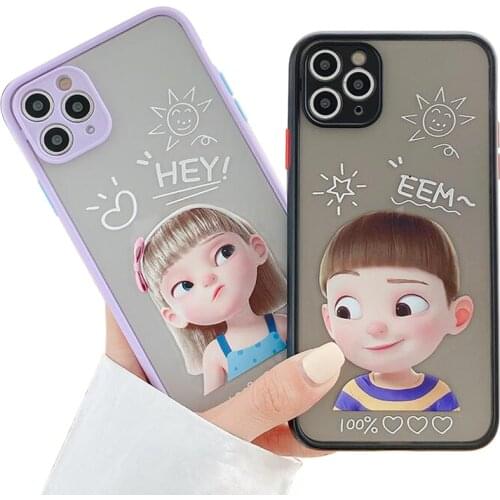 Mobile Phone Cases For Samsung Galaxy a31 30 A51 50 A21 A71 A20 M21 A01 10 A11 J2 Lens Protection Back Cover Cartoon Boy Girl