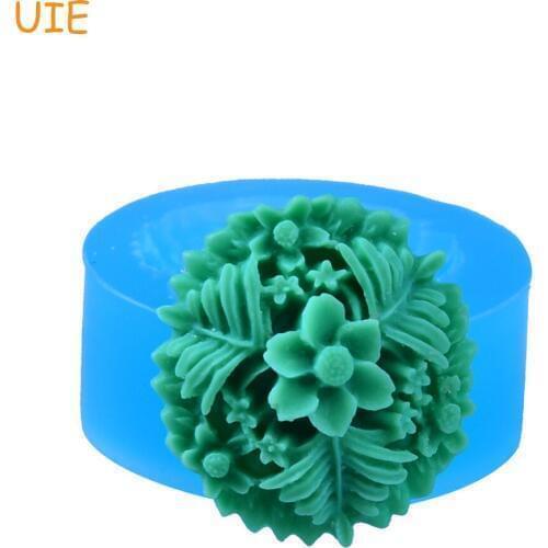 HYL065U Colourful Flower Silicone Mold Clay Push Mold Polymer Clay Charms Scrapbooking Mold (Wax Epoxy Paste)