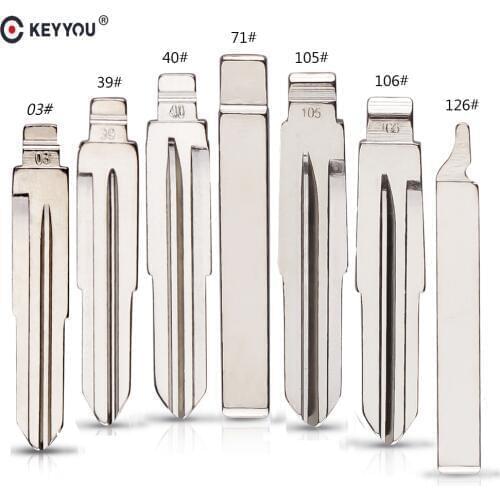 KEYYOU Key Blade For Chevrolet Cruze Epica Lova Camaro Impala Captiva Aveo Spark KD Flip Key Blade No.03 39 40 71 105 106 126