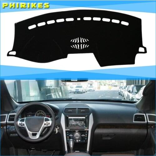 For Ford Explorer 2011-2018 Dashboard Mat Cover Dashmat Pad Interior Sun Shade Instrument Carpet Anti-UV Car Styling Accessories