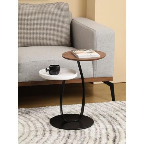 Creative Nordic Small Coffee Table Mini Designer Corner Table Small Round Balcony Table Shelf