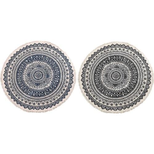 Morocco Cotton Area Rug Handmade Chic Tapestry Sofa Cushion Nordic Style Indoor Door Mats Home Living Room