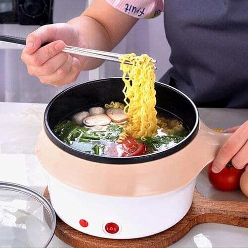 Multifunctional Electric Cooker Hotpot Mini Non-stick Food Noodle Cooking Skillet Egg Steamer Soup Heater Pot Frying Pan EU