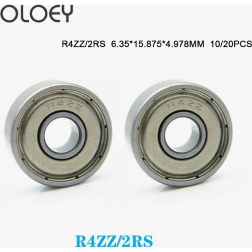 R4ZZ 2RS Bearing ABEC-1 (10/20PCS) 6.35X15.875X4.978 Miniature R4 ZZ 2RS Ball Bearings For RC Model Parts