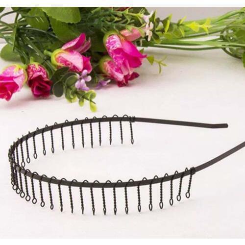 2019 Hot Sale Mens Women Unisex Black Wavy Hair Hoop Band Sport Barrette Headband Hair Styling Accessories Sports Safety
