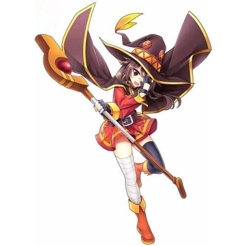 LLY-0408 Personality Car Stickers Megumin Konosuba Modeling Decal PVC Scratch-Proof Cars Stickers Windshield Waterproof Decals