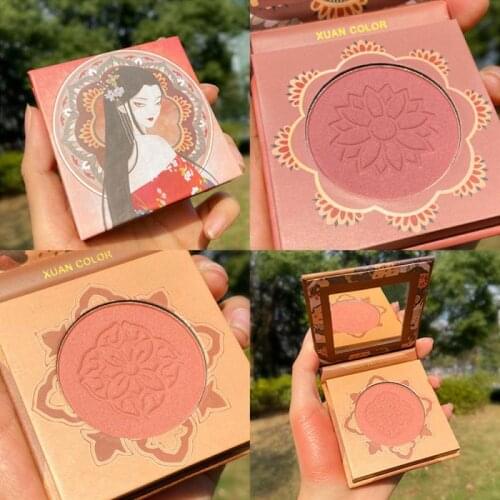 NEW Monochromatic Blush High Gloss Eye Shadow Novice Blush Palette Blush Creme Natural Daily Makeup TSLM1