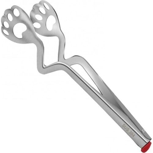 Stainless Steel Cat Claws Food Tongs Barbecue Clamps Basic Kitchen Utensils