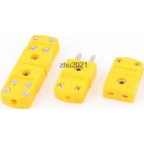 Male to Female K Thermocouple Wire Temperature Probe Connector 2 Pairs
