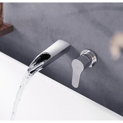 Bathtub Faucet Brass Basin Tap Hot and Cold Bath Mixer Bathroom Faucets Concealed Sink Water-tap Single Handle Shower Faucet