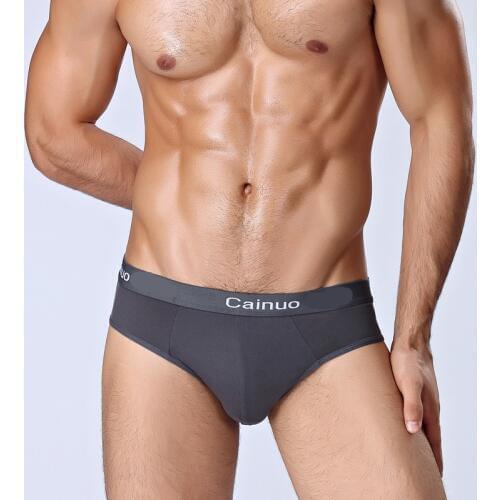 Mens underwear large size sexy fashion youth mens briefs stretch comfortable breathable front convex underwear male L-5XL