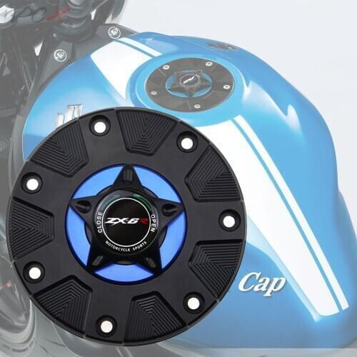 ZX-6R Gas Fuel Tank Cover for Kawasaki ZX6R ZX 6R 1994-1999 Motorcycle Accessories CNC Aluminum Oil Cap Motorbike