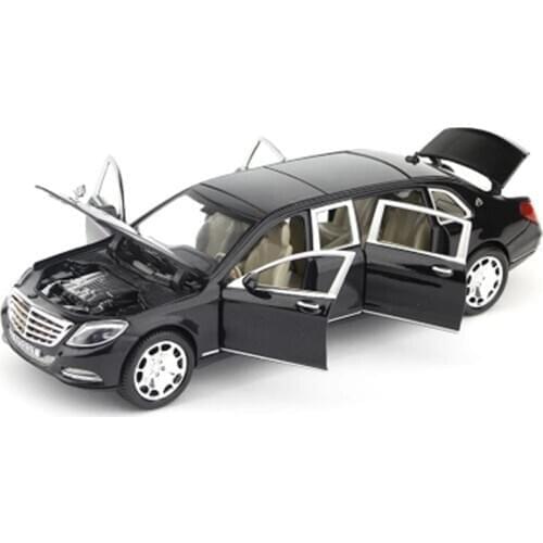 1:24 Model for Maybach Alloy Car Model Simulation Model Toys for Children Sound and Light Pull Back Toy Car Gifts