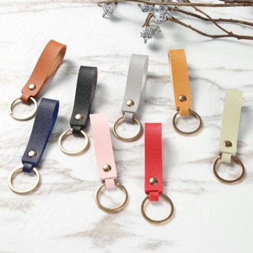 10 PCS Fashion PU Leather Keychain Business Gift Leather Key Chain Car Auto Key Strap Waist Wallet KeyChains Keyrings Keyholde