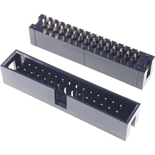 10 Pcs Shrouded Box header IDC Socket 2.54mm 2x15 Pin 30 P straight Male square pin 0.64mm 2 rows 2.54 Through hole DIP