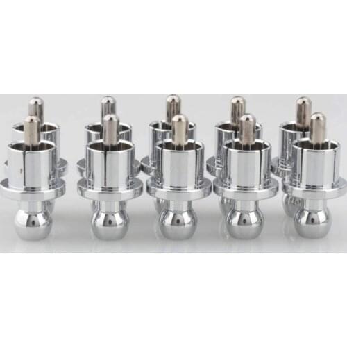 16pcs rhodium Plated RCA Cap Plug Short-Circuit Socket Phono Connector RCA Shielding jack socket protect cover caps