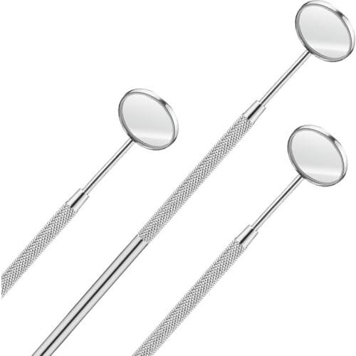 10pcs Dental Mirrors Stainless steel Surgical Instruments dental mirror with handle