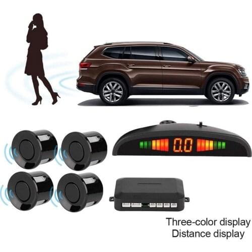 12V 22mm Car Parking Sensor Kit Universal 4 Sensors Buzzer Reverse Backup Radar Sound Alert Indicator Probe System Parktonic