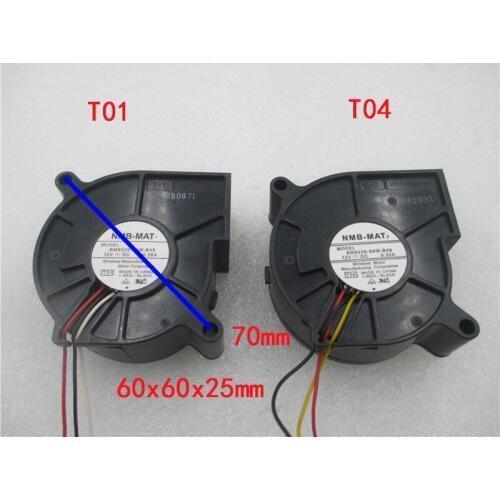 2PCS BM6025-04W-B49 0.26A 12V NEW fan for NMB-MAT NMB BM6025-04W-B59 0.18A 6025 6CM turbine turbo Blower Projector cooling fan