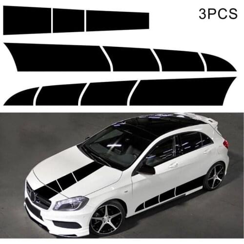 3pcs Car Side Door Decoration Car Sticker Auto Body Car Stickers Vinyl Decal Stikers Car Styling Decoration 120CM X 15cm