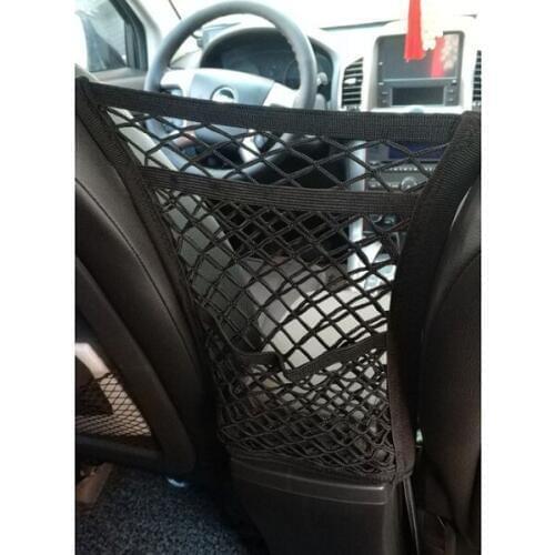 3-Layer Car Mesh Organizer Seat Back Net Bag Cargo Tissue Holder Storage Netting Pouch NJ88