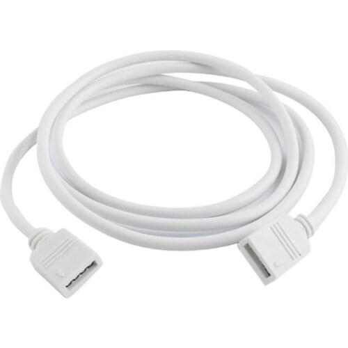 30cm 1M 2M 3M 5M 4 PIN RGB Female Dual End led connector Extension Cable cord Wire White for SMD 5050 3528 RGB LED Strip light