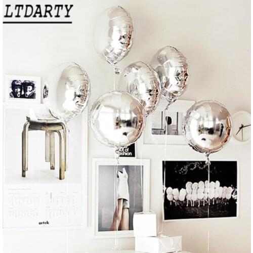 50pcs/lot 18inch pure solid color balloon inflatable air balls foil balloon For Party decoration supplies Helium Ballon mylar