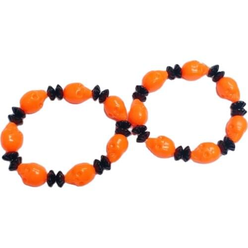 4pc Pirate Skull Bracelet E170 Boys Birthday Fun Party Favor Game Gift Charm Beads Pinata Bag Filler Loot Gift Novelty Prize