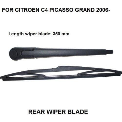 FREE SHIPPING FOR CITROEN C4 GRAND PICASSO (2006-2016) 350MM REAR WIPER ARM + BLADE KIT NEW