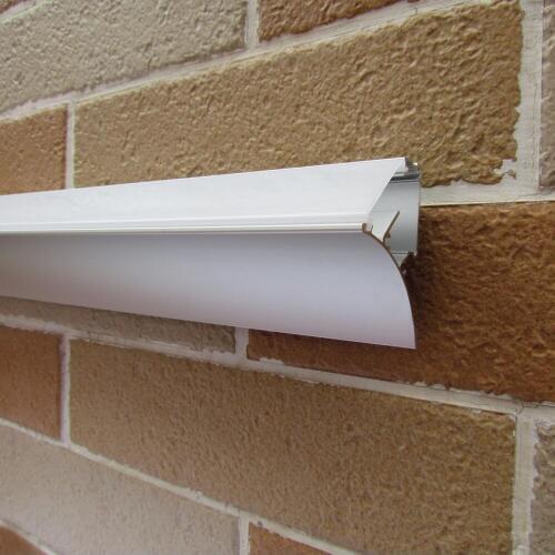 Free Shipping Milky/Clear Cover Wall Mounted Anodized Extrusion Aluminium Led Lighting Profile for strips 2m/pcs 40m/lot