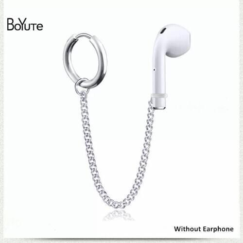 BoYuTe New Arrive Earphone Anti-lost Ear Clip Chain Ear Cuff Titanium Steel Women Men Earrings Jewelry Accessories