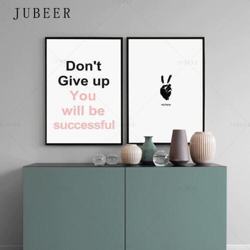 Black and White Poster Art Inspirational Text Decorative Painting Frameless Nordic Motto Canvas Wall Art Picture