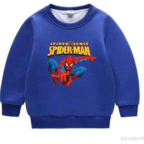 Disney Spider Man Childrens sweatshirt fashion Catoon Pullover Girl Boy Clothes outfit long sleeves