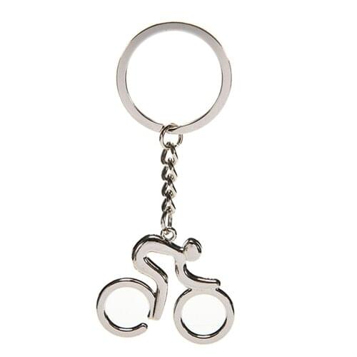 Korean Fashion Metal Sporty Man Road Bicycle Figure Keychain Keyring Trinket Souvenirs Creative For Bike Cycling Lover Biker