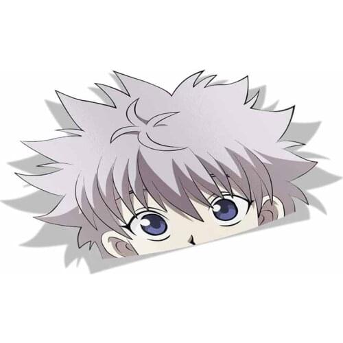 Fuzhen Boutique Decals Exterior Accessories Killua Zoldyck Hunter X Hunter Peek Big Head Anime Vinyl Car Stickers Window Decal