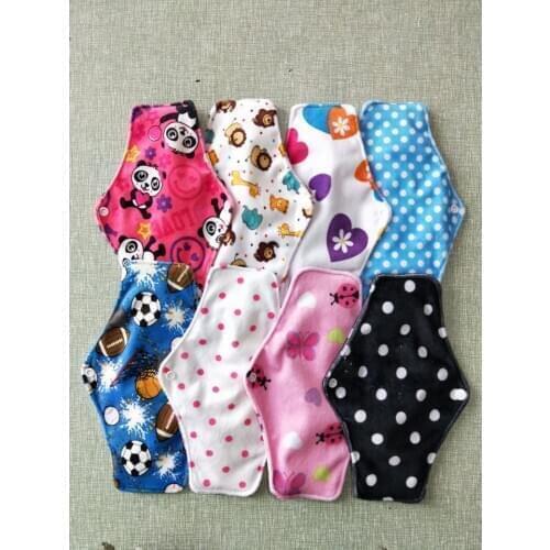 Hygiene Sanitary Pad Washable Menstrual Cloth Pads Reusable Panty Liners with 100% Organic Bamboo